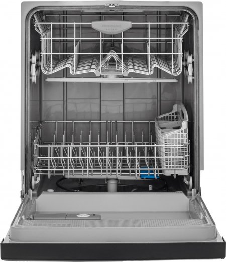 Frigidaire Gallery dishwasher with door open.